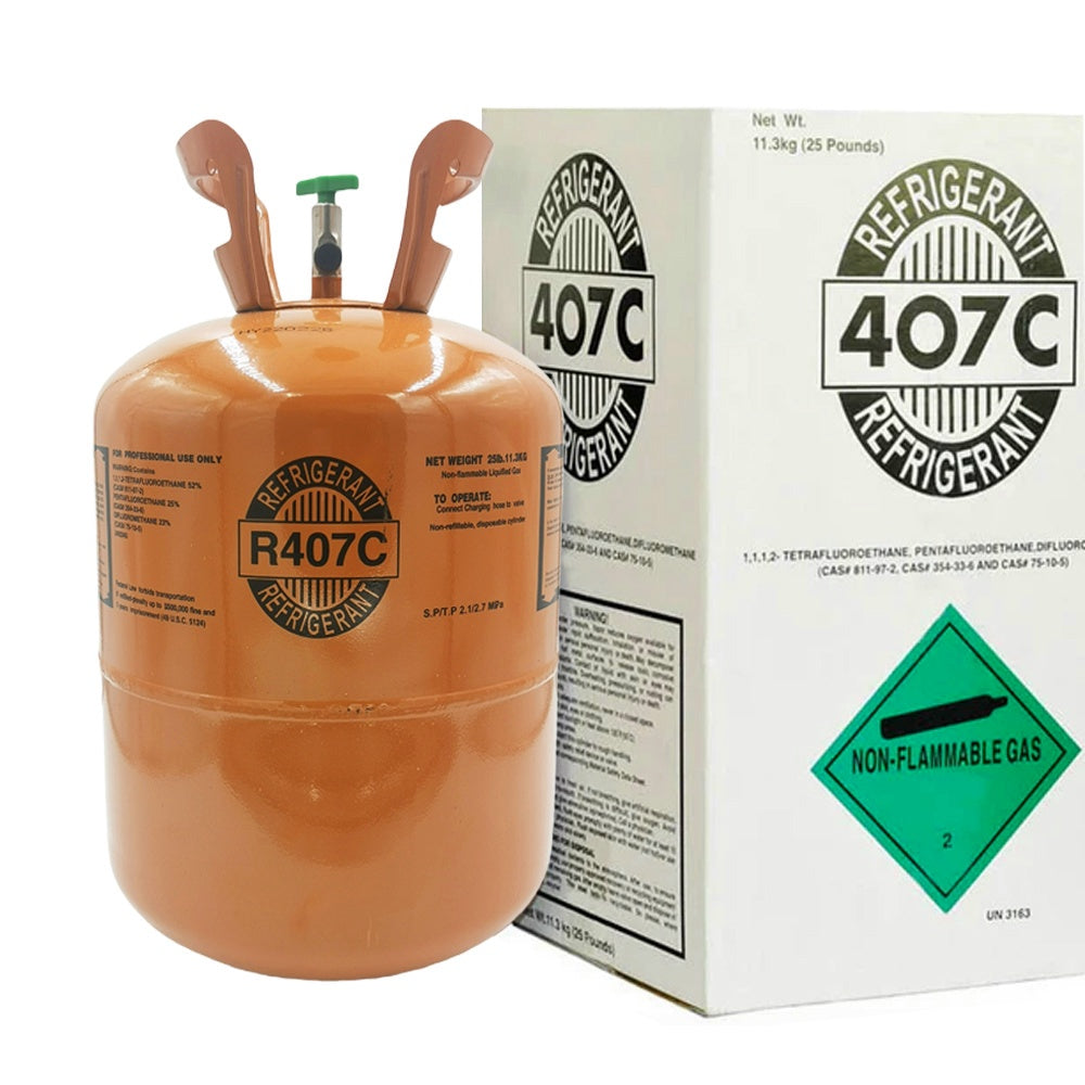 25LB R407C R-407C Freon Refrigerant Gas